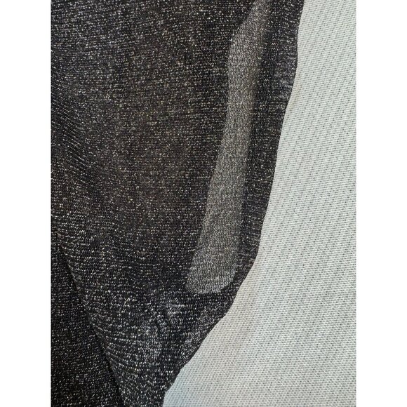 Lane Bryant Womens Metallic Knit Going Out Top Size 18/20 Black Gold Sheer - Picture 4 of 9